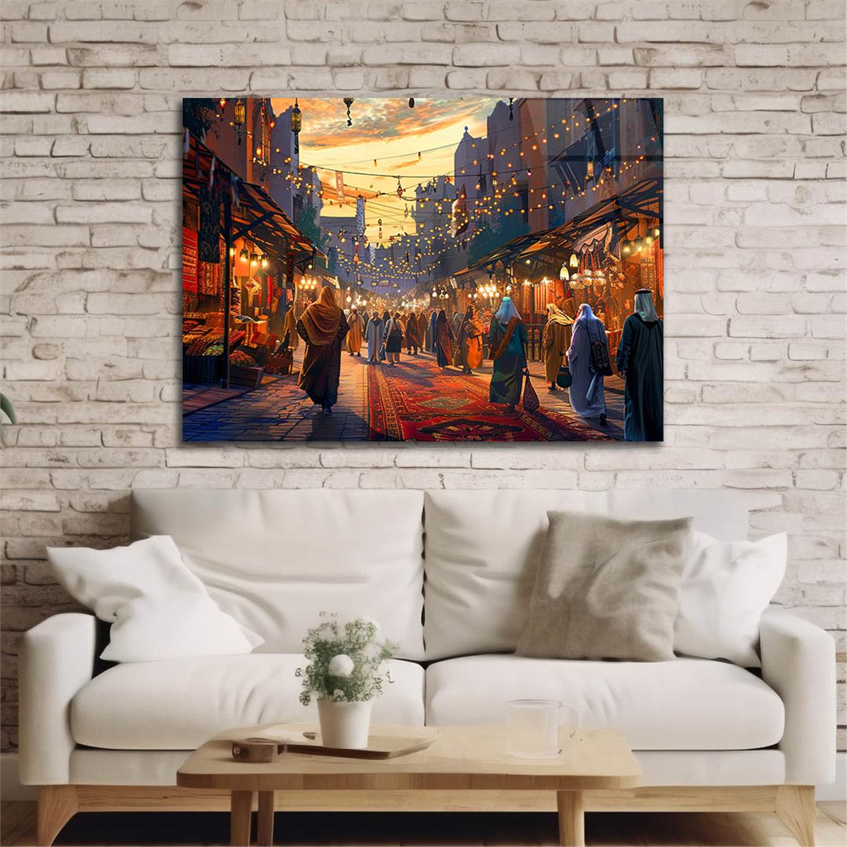 Horizontal Art-Themed Tempered Glass Wall Art 546