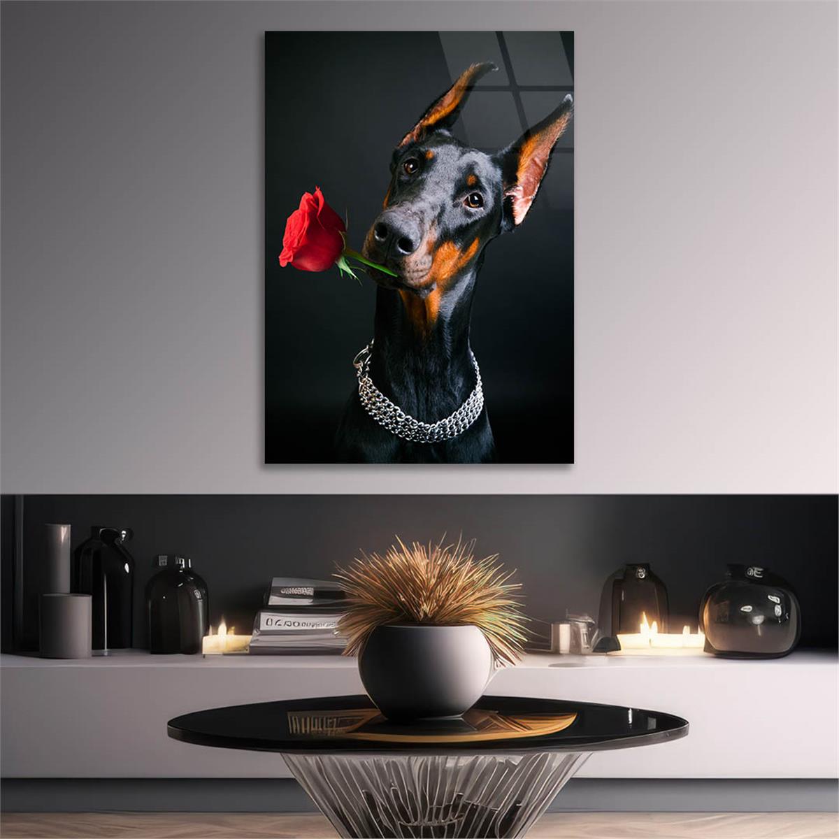 Dikey Doğa Temalı Cam Tablo 258