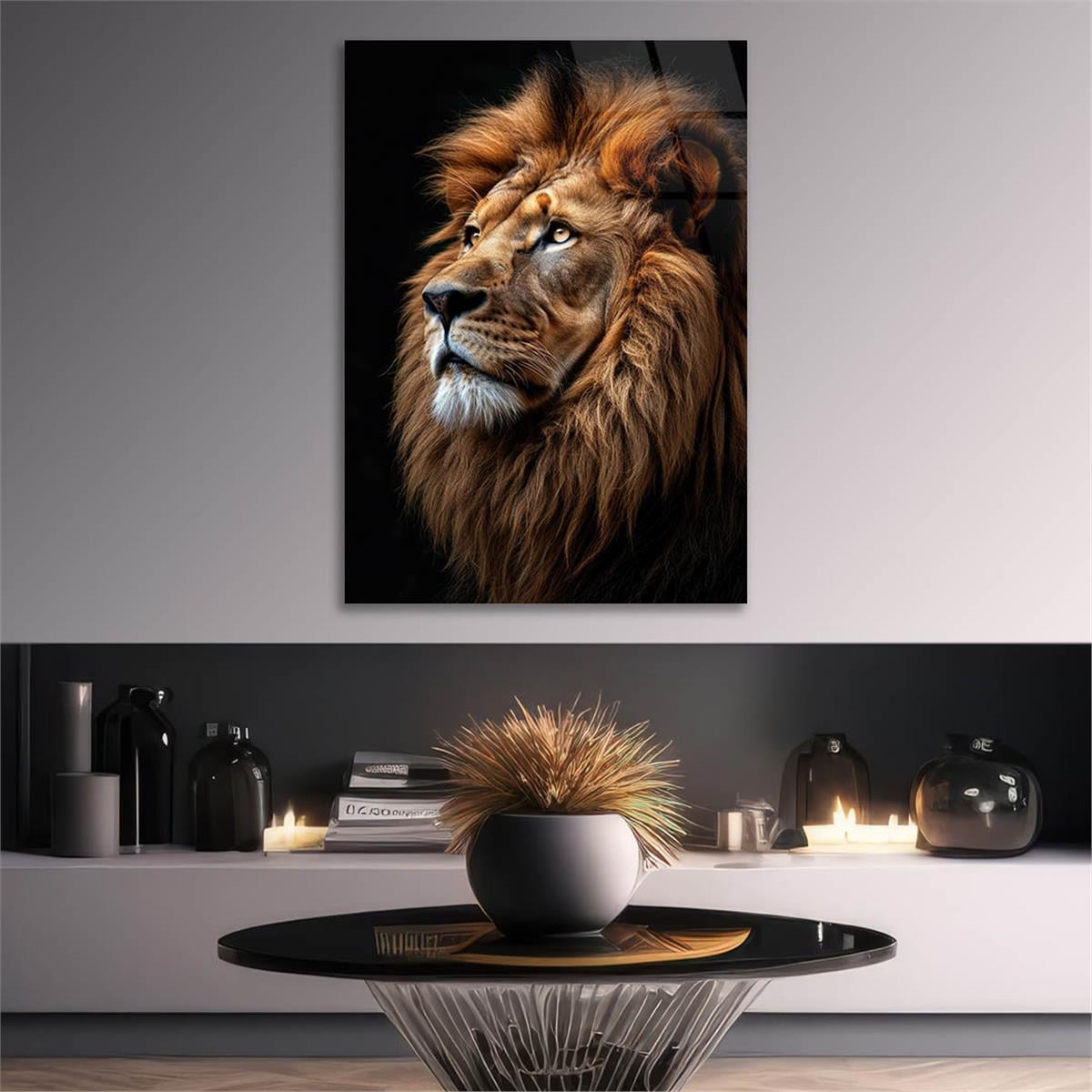 Dikey Doğa Temalı Cam Tablo 368