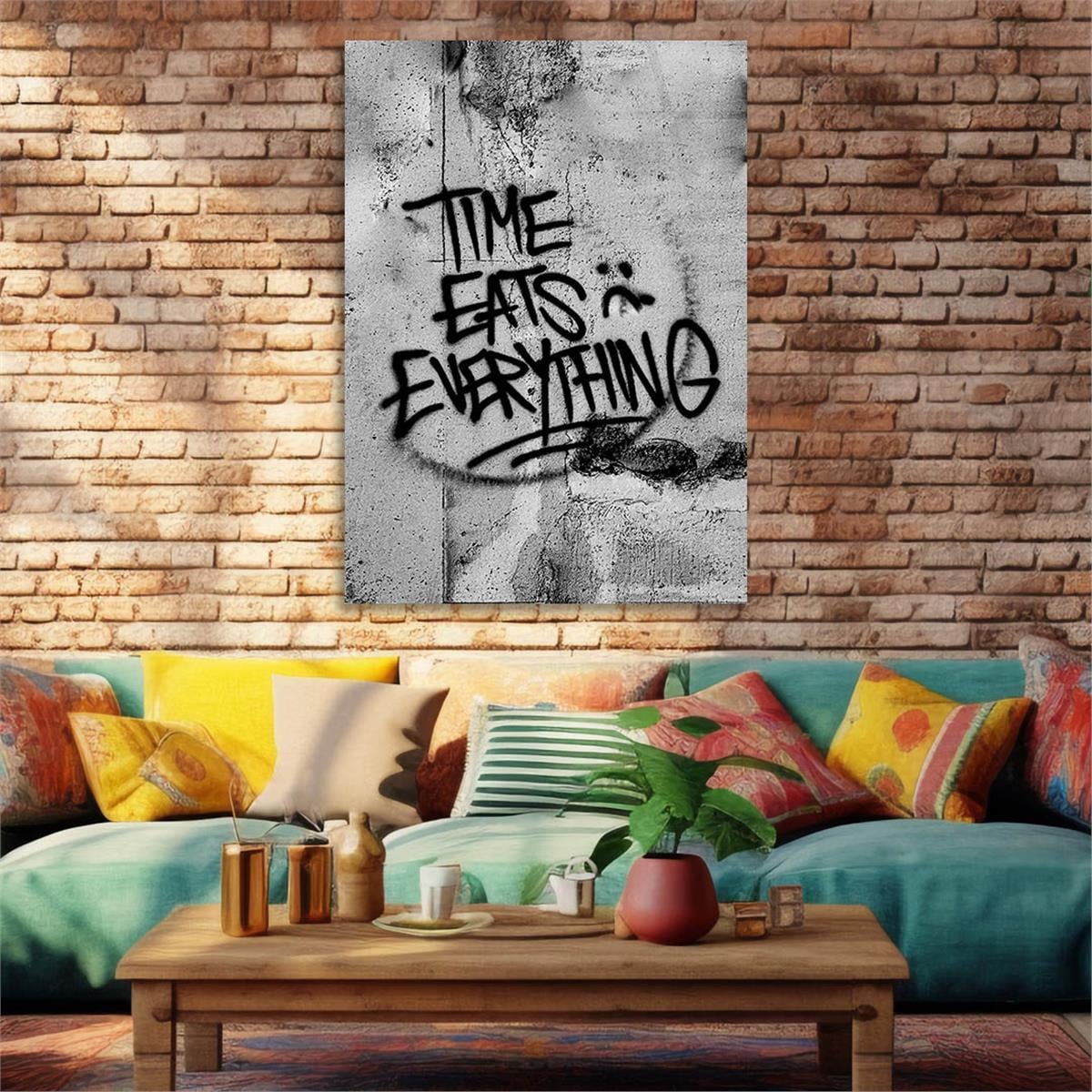 Dikey Sanat Temalı Cam Tablo 493