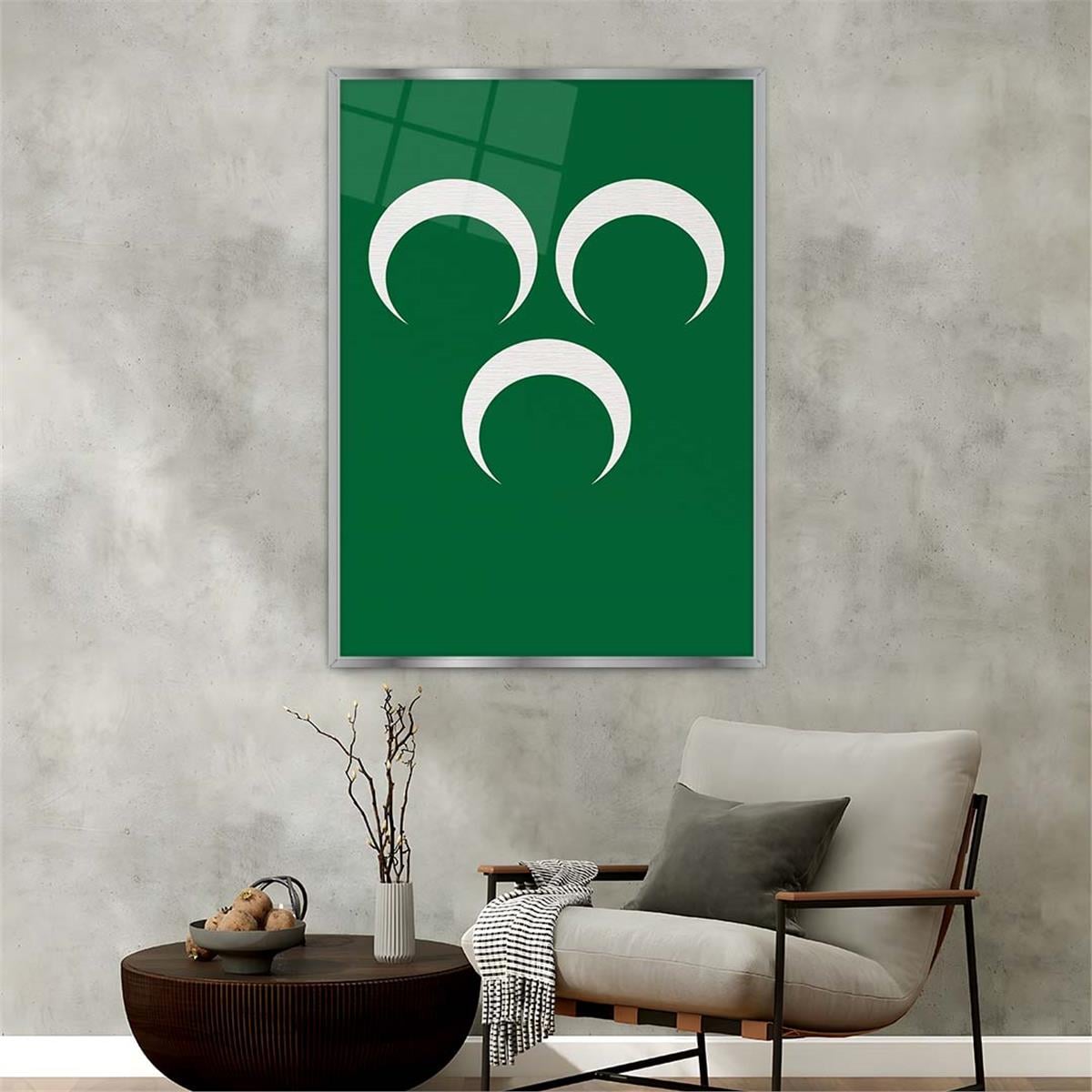 Aluminum-Framed National-Themed Tempered Glass Wall Art 028