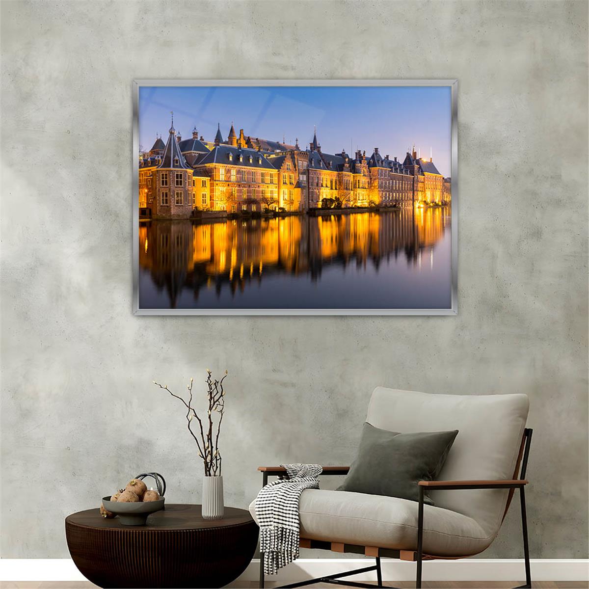 Aluminium Omlijste Natuur Thema Geharde Glasschilderij 065