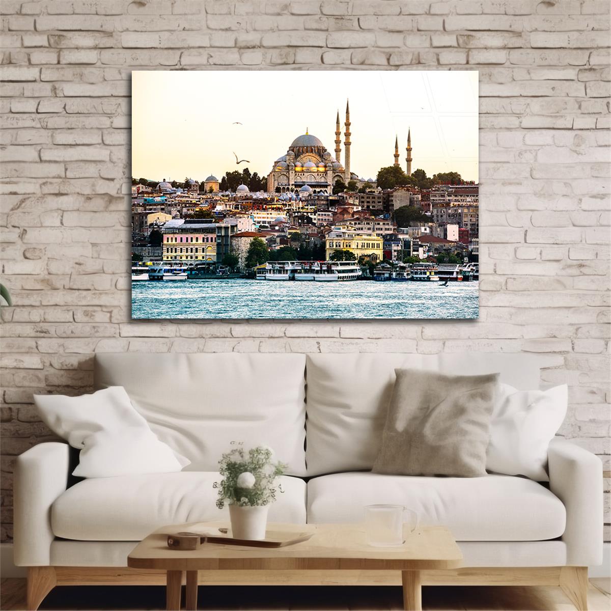 Yatay Dini Temalı Cam Tablo 156