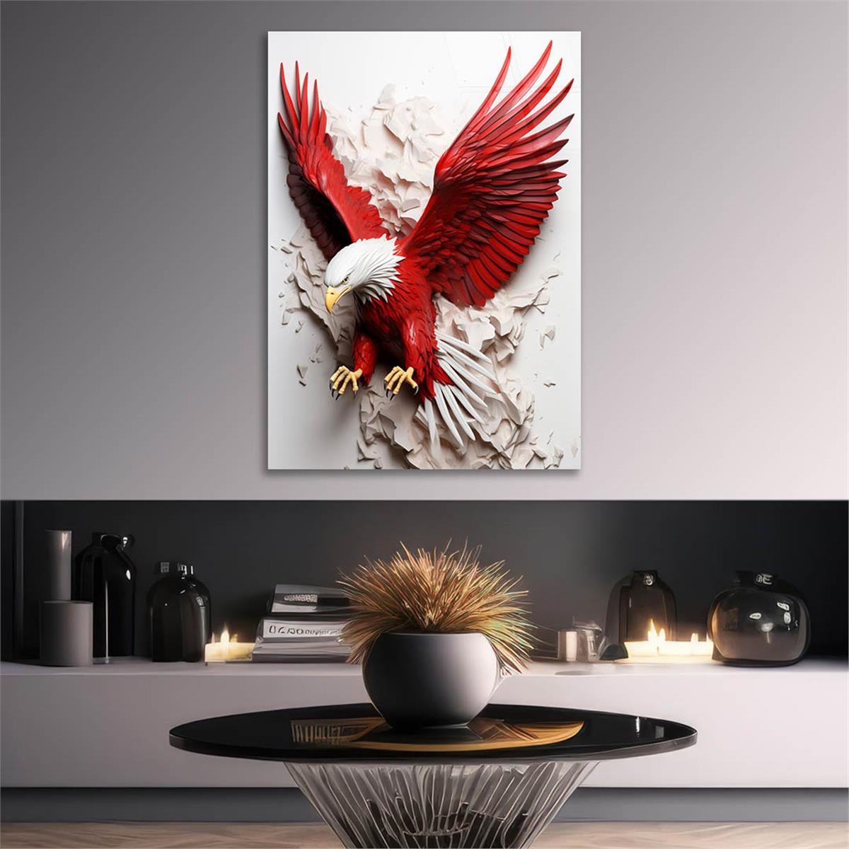 Dikey Doğa Temalı Cam Tablo 238