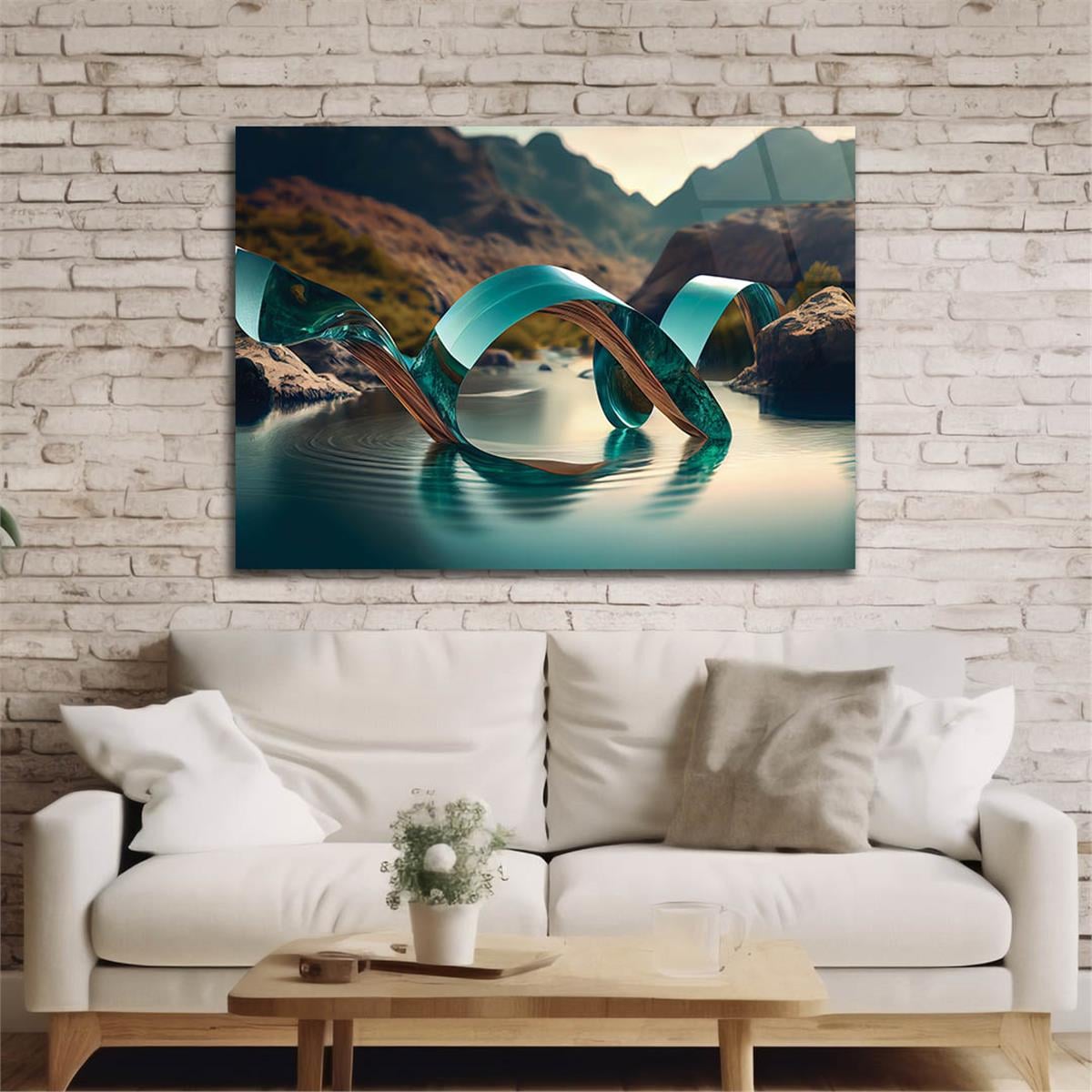 Horizontal Art-Themed Tempered Glass Wall Art 302