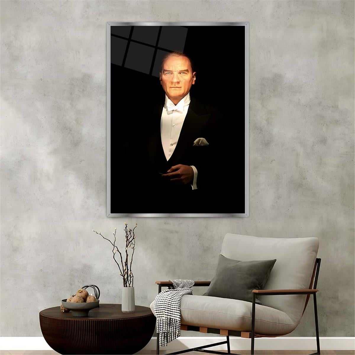 Aluminum-Framed National-Themed Tempered Glass Wall Art 007