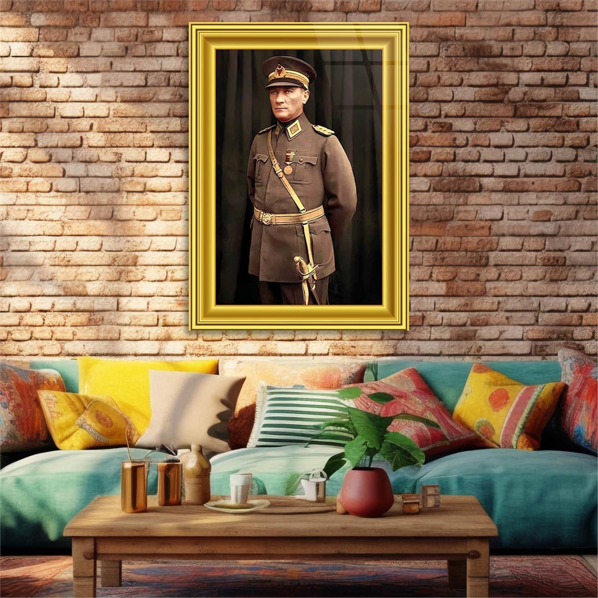 MUSTAFA KEMAL ATATÜRK Tempered Glasss Wall Art 