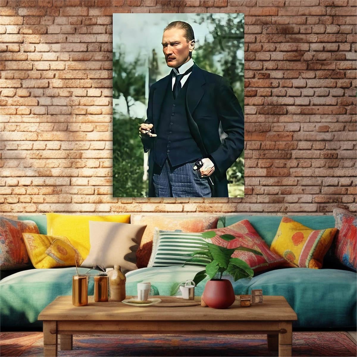 MUSTAFA KEMAL ATATÜRK GÖRSELLİ CAM TABLO
