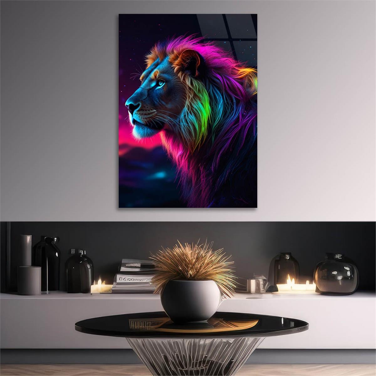 Dikey Doğa Temalı Cam Tablo 302