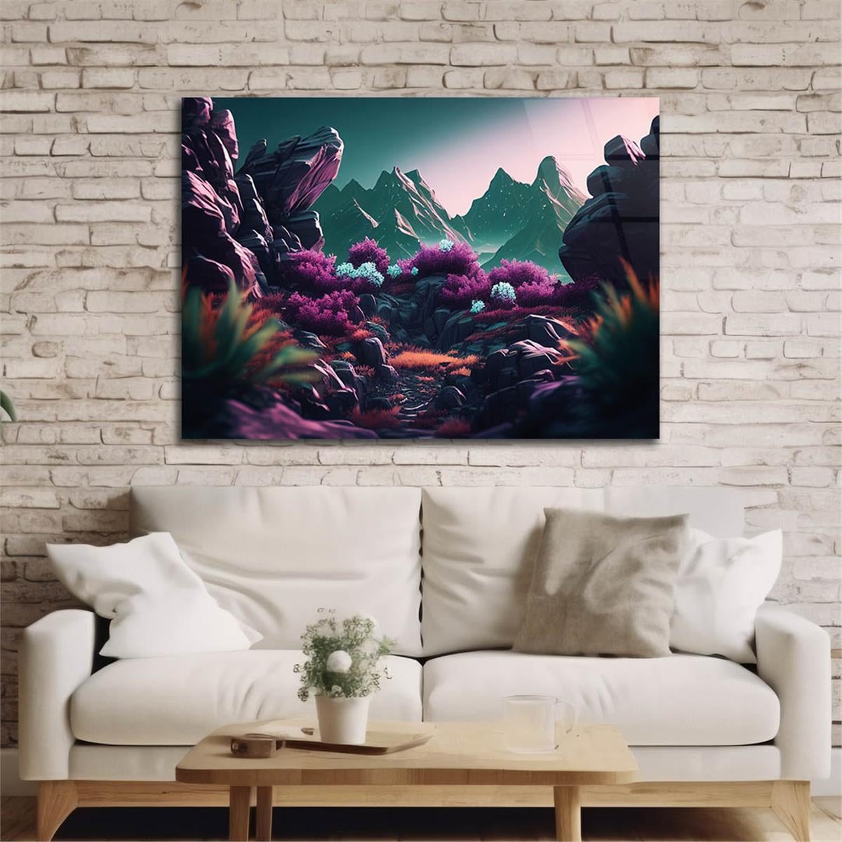 Horizontal Natured-Themed Tempered Glass Wall Art 321