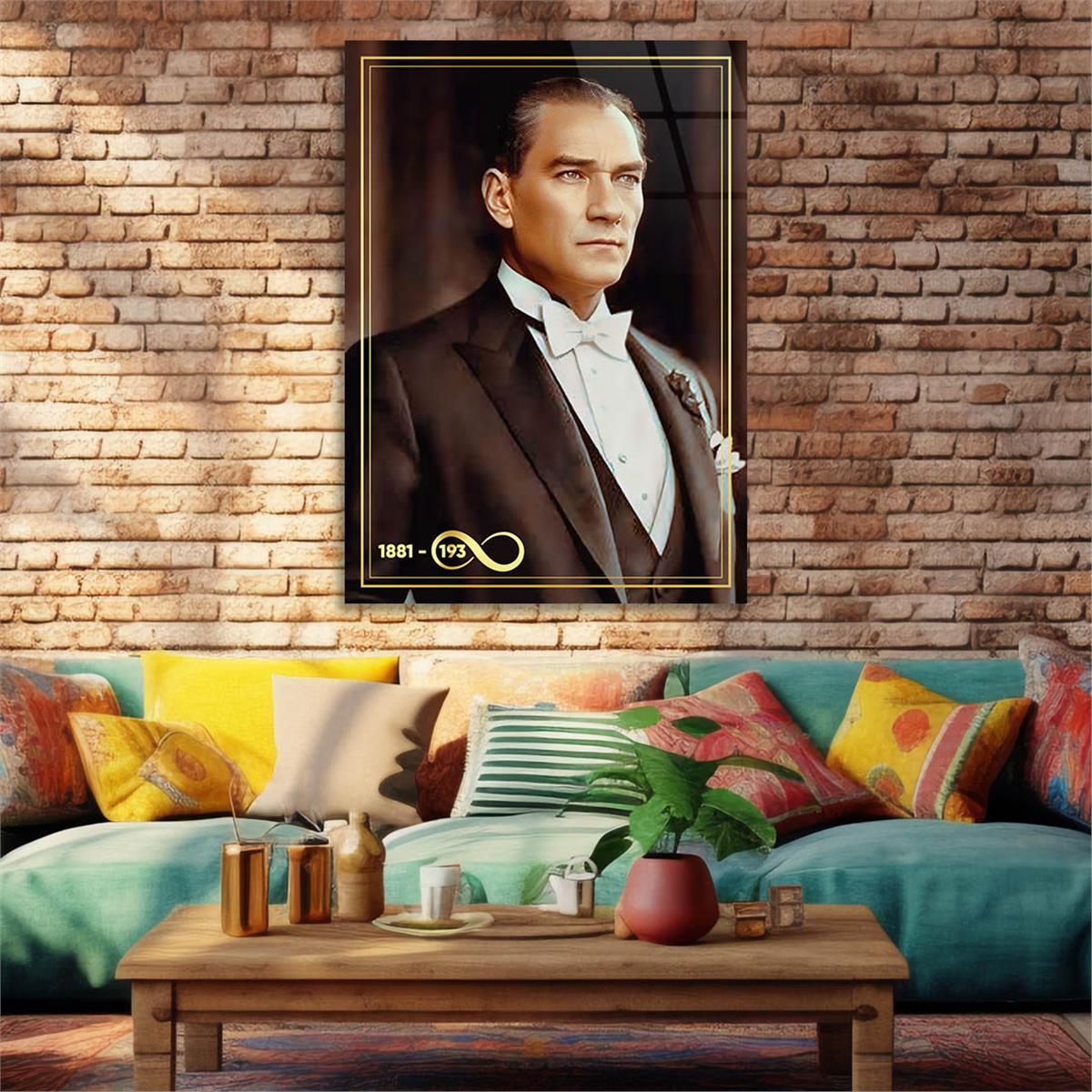 Dikey VatanTemalı Cam Tablo 258