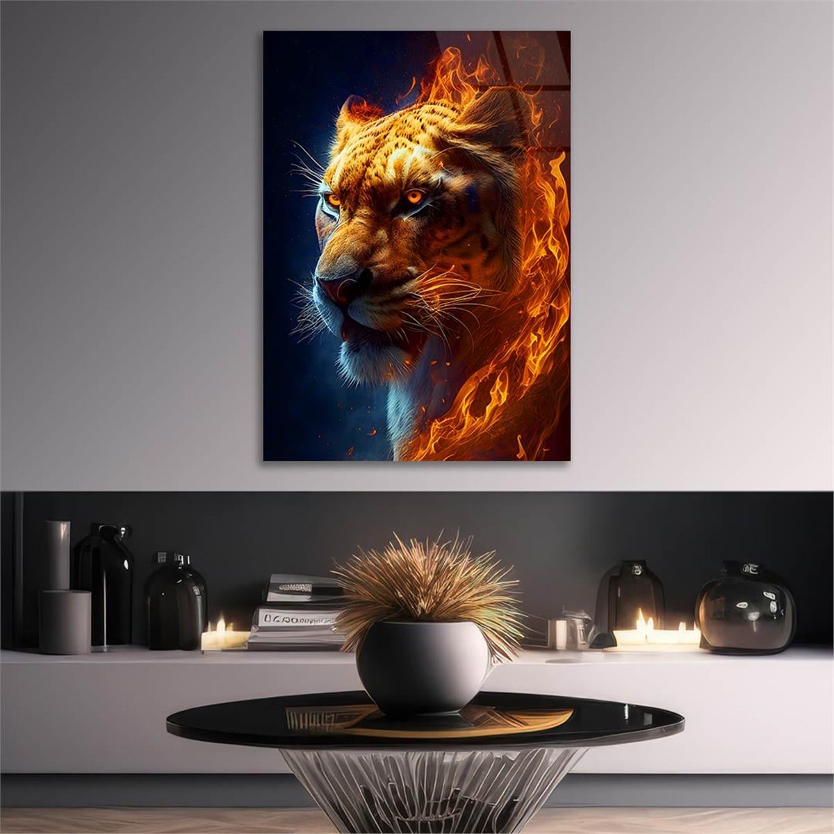 Dikey Doğa Temalı Cam Tablo 326