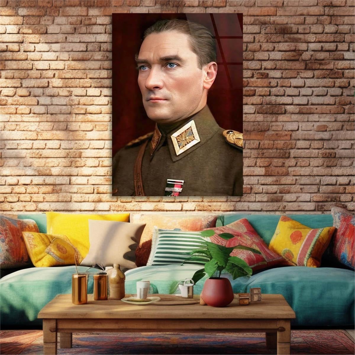 Dikey VatanTemalı Cam Tablo 199