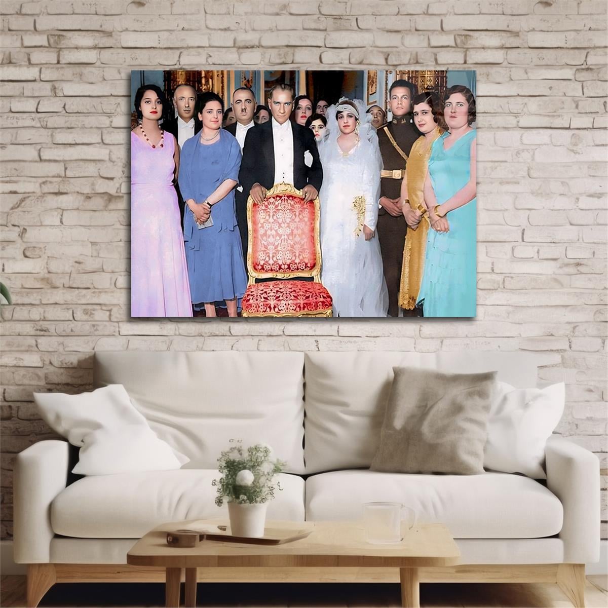 Yatay VatanTemalı Cam Tablo 097