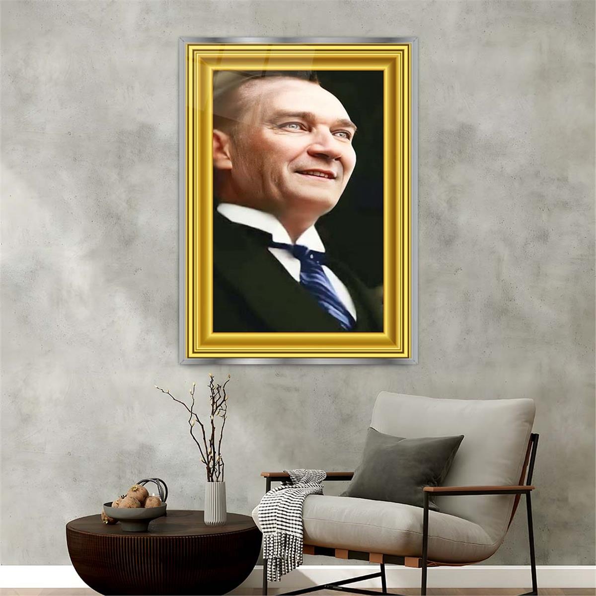 Tableau en verre  à thème national avec cadre en aluminium 106