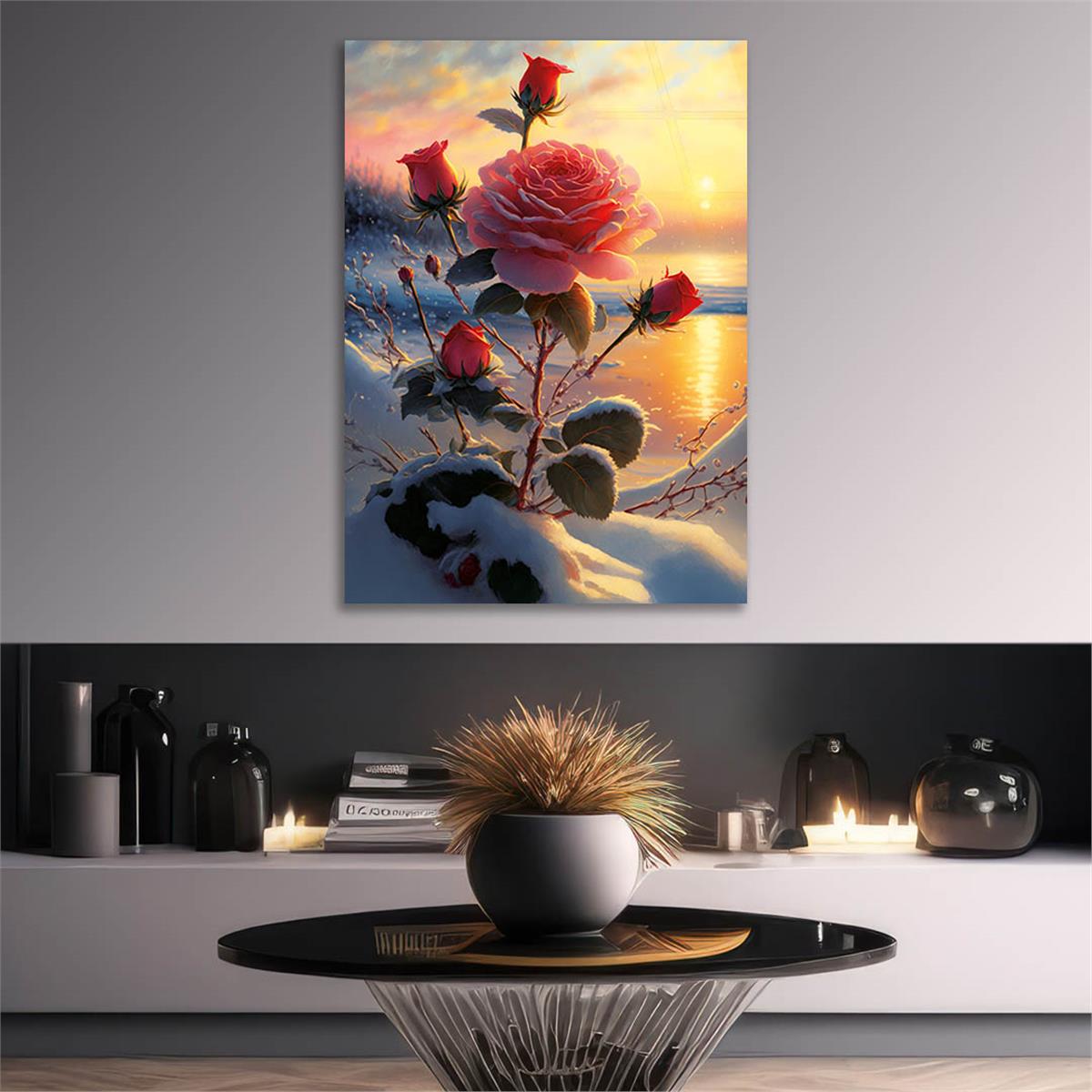 Vertical Tempered Glasss Wall Arts Natured-Themed161