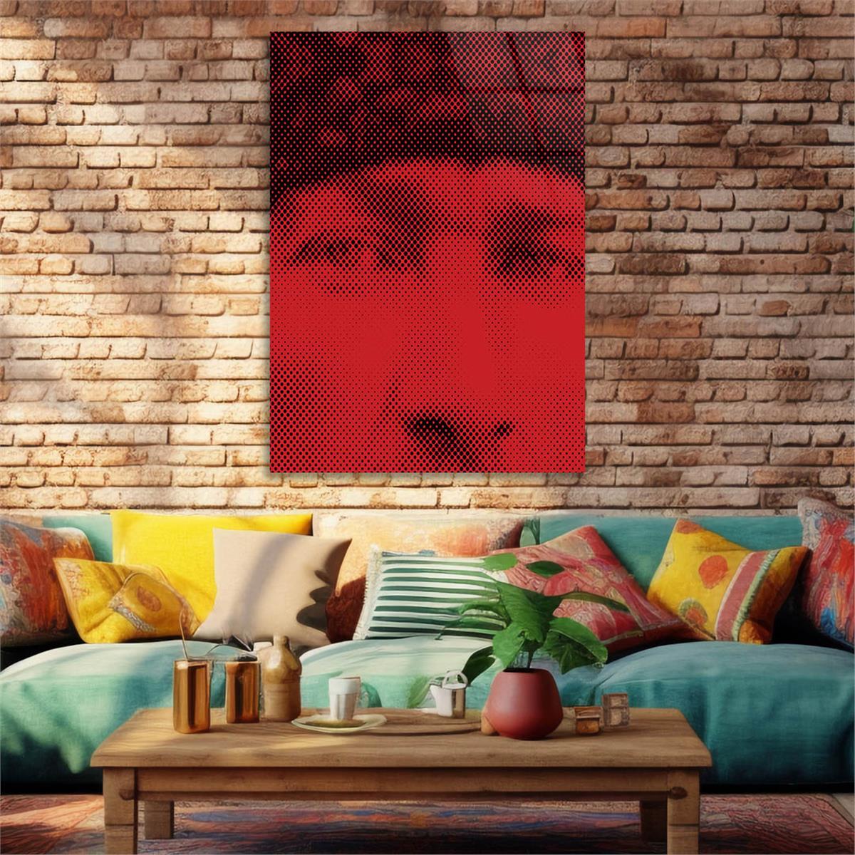 Dikey VatanTemalı Cam Tablo 167