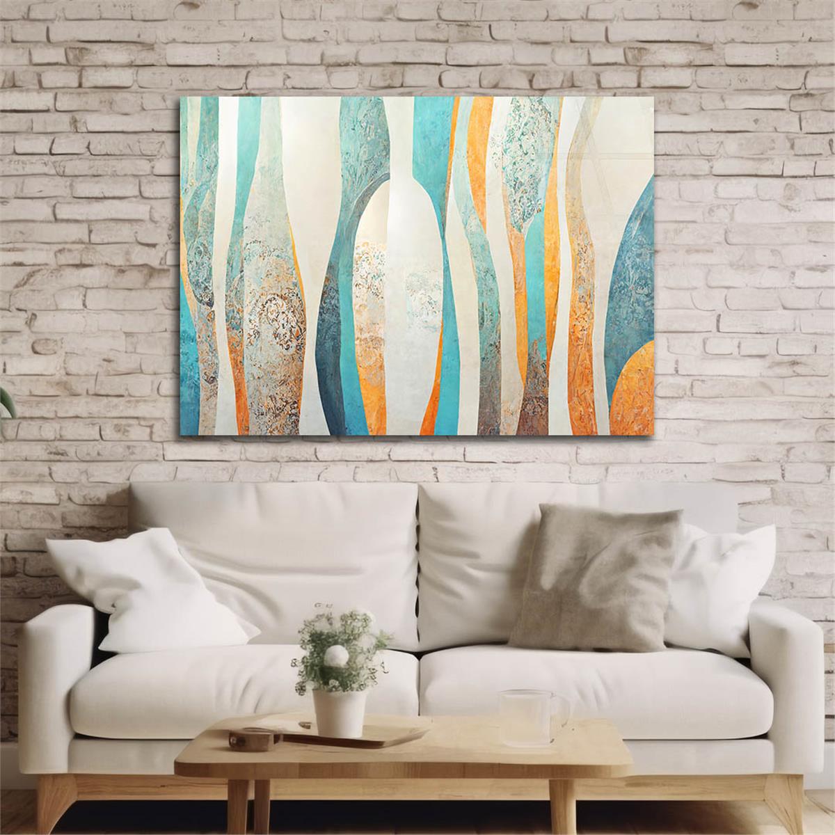 Horizontal Art-Themed Tempered Glass Wall Art 507