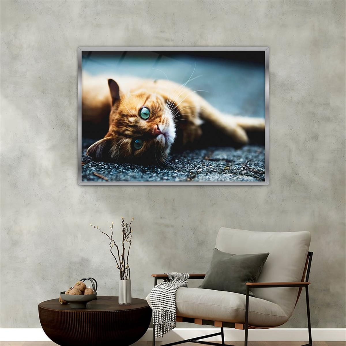 Aluminum-Framed Art-Themed Tempered Glass Wall Art 046