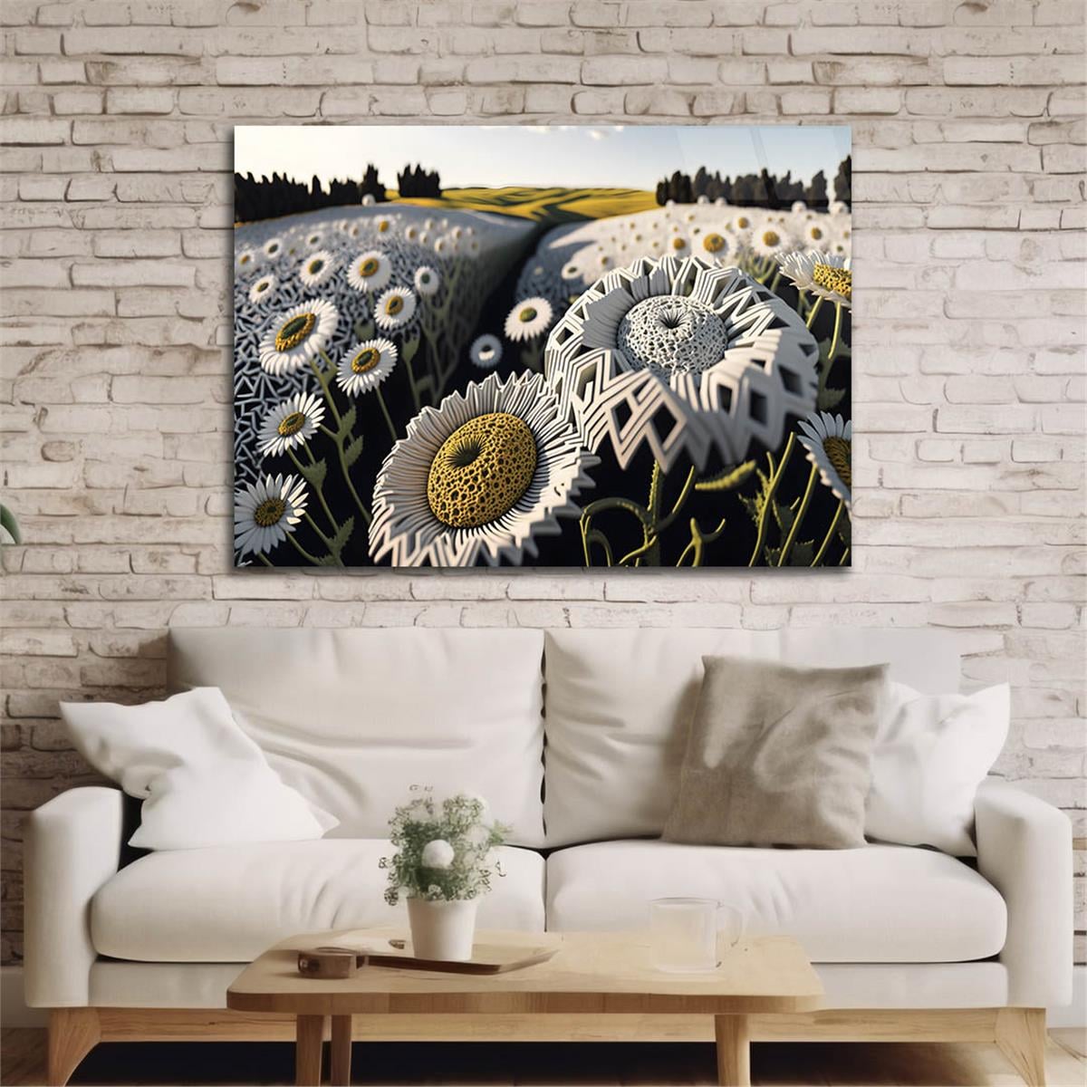 Horizontal Art-Themed Tempered Glass Wall Art 322