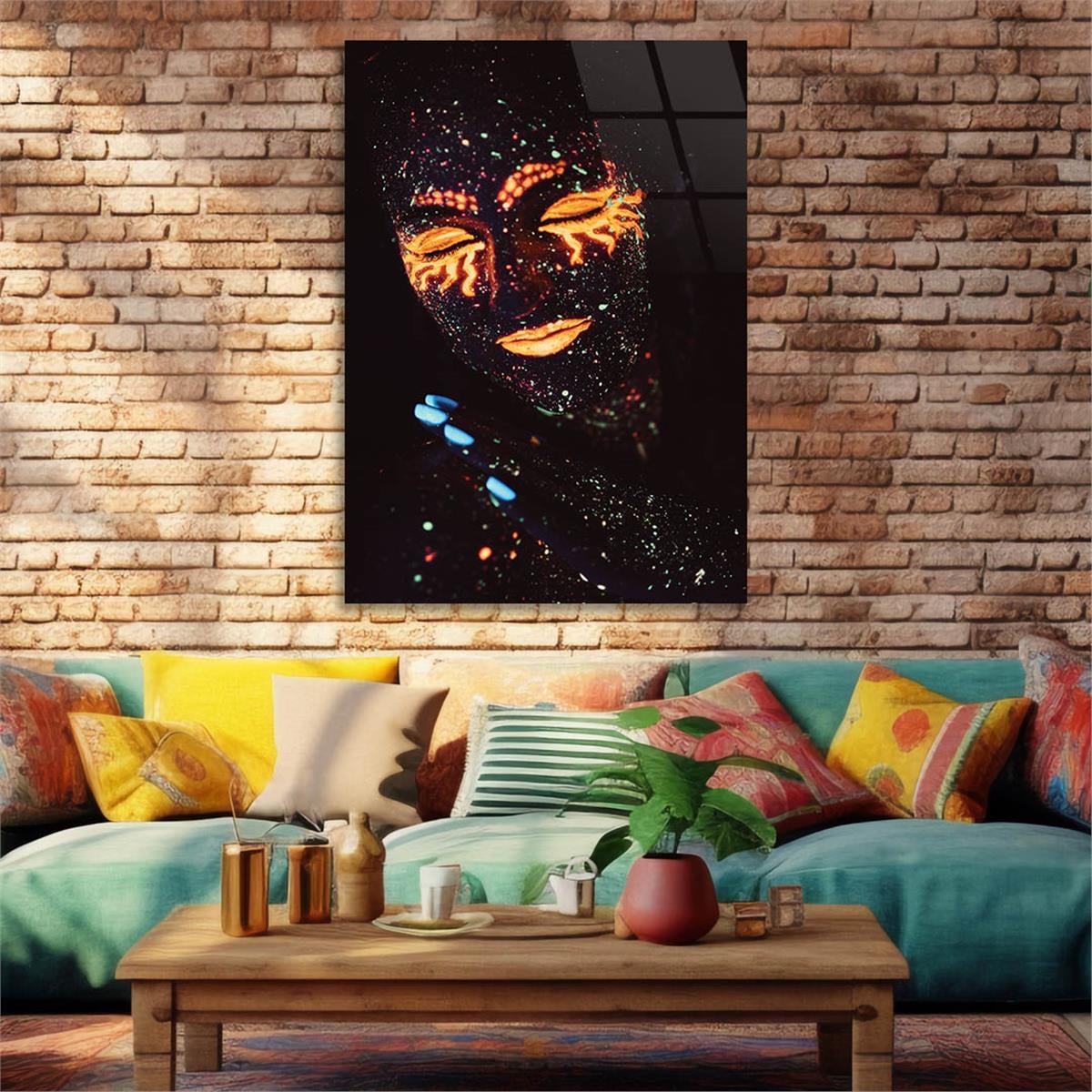 Vertical Tempered Glasss Wall Arts Art-Themed 312
