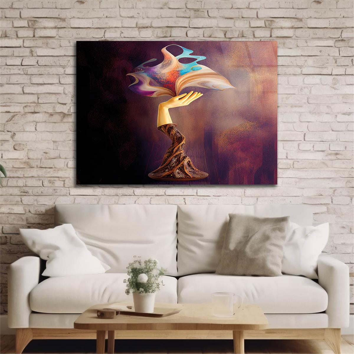 Horizontal Natured-Themed Tempered Glass Wall Art 310