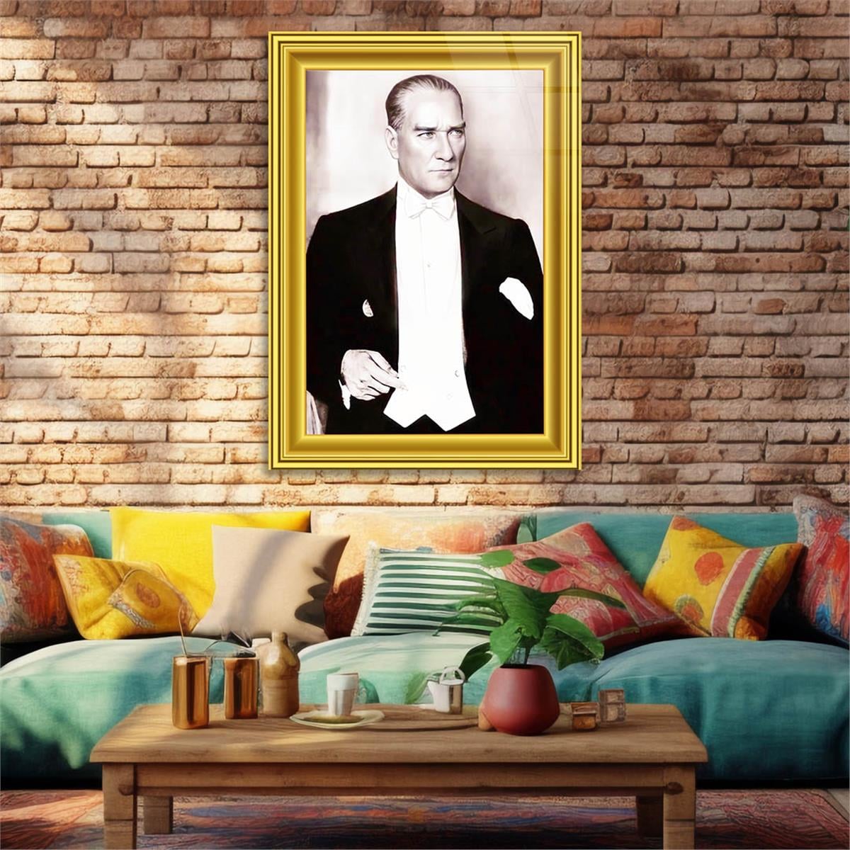 MUSTAFA KEMAL ATATÜRK Tempered Glasss Wall Art 