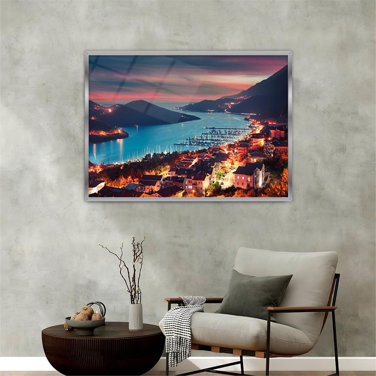 bedrucktes Glas mit Aluminiumrahmen und Natur Themen 