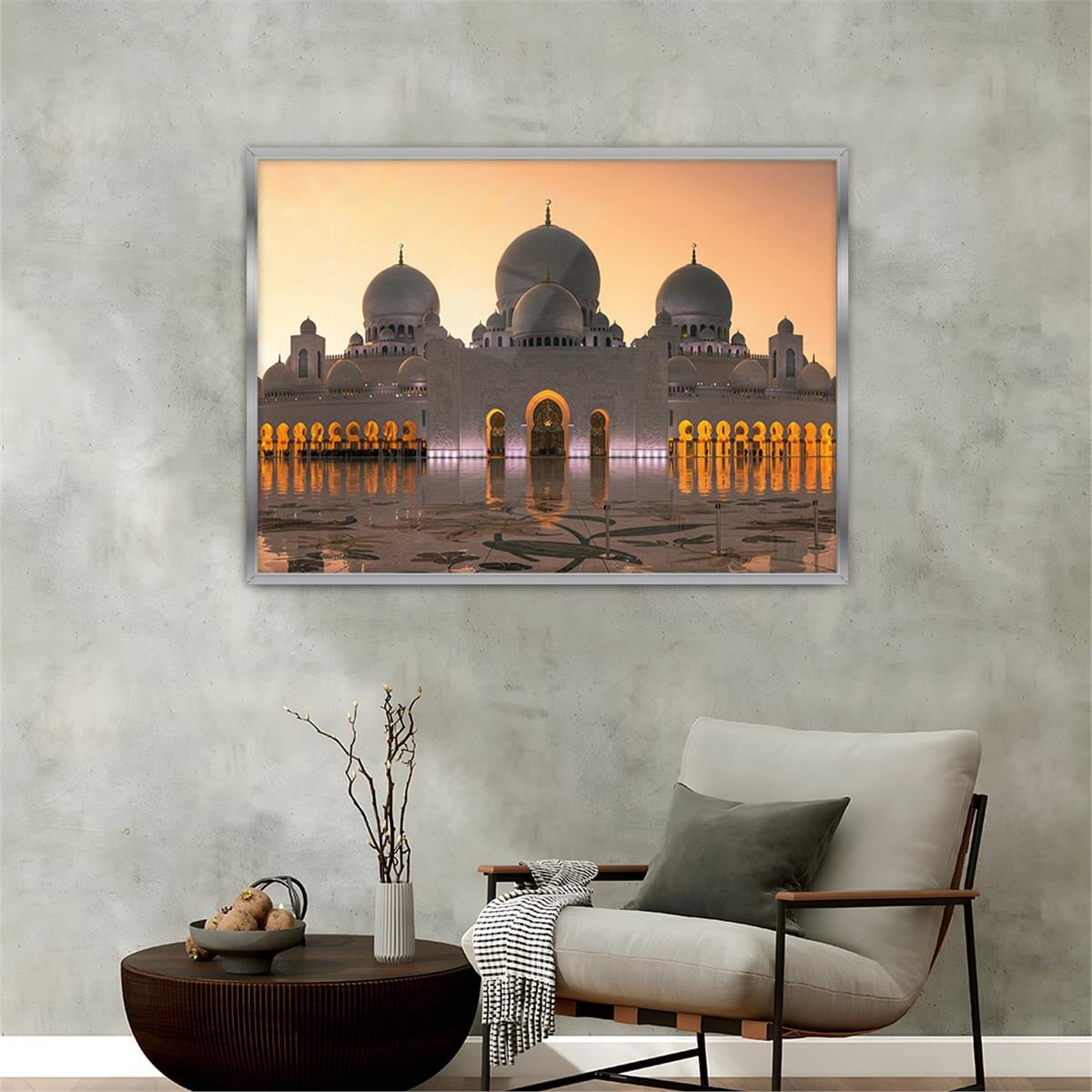 Aluminum-Framed Religious-Themed Tempered Glass Wall Art 010