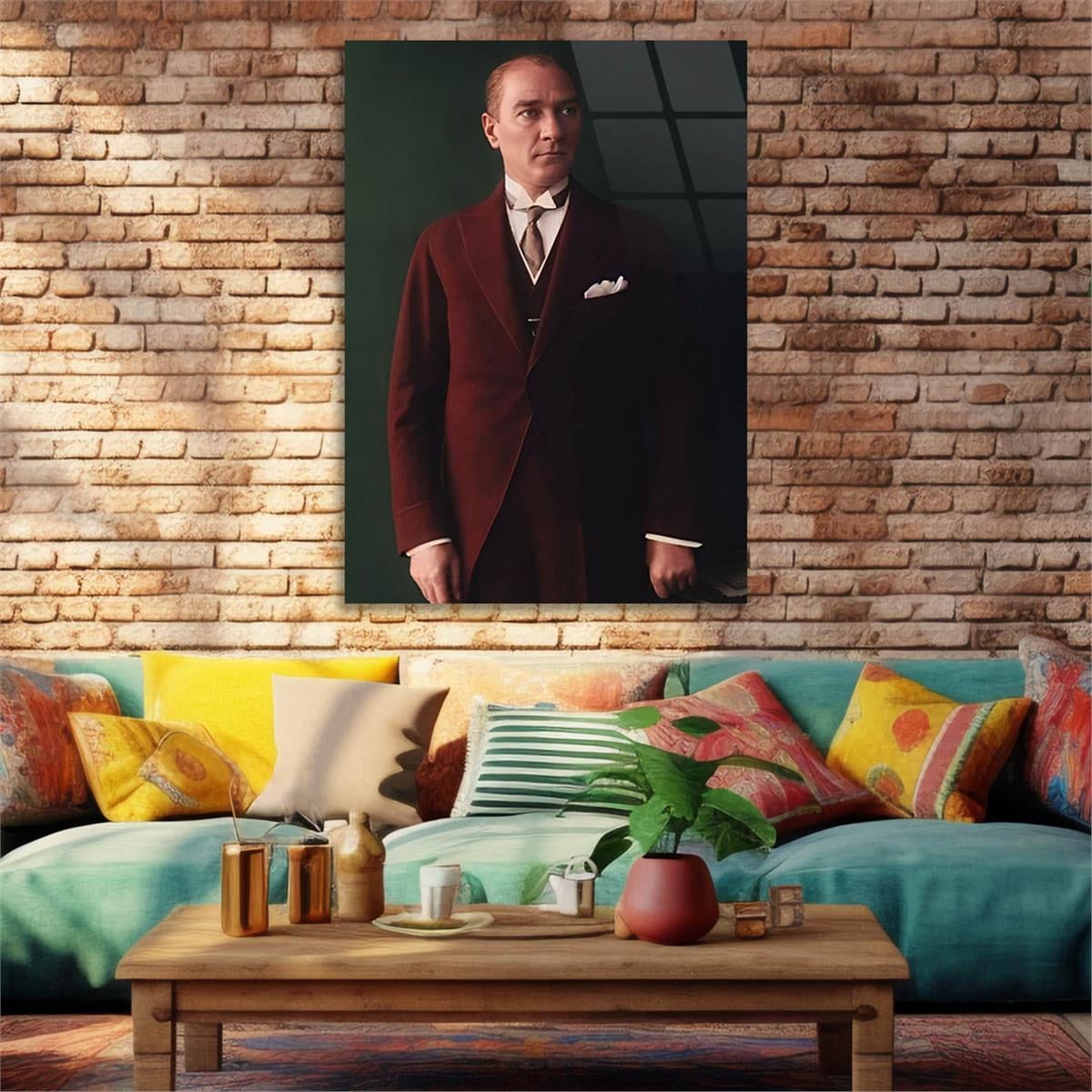 Dikey VatanTemalı Cam Tablo 197