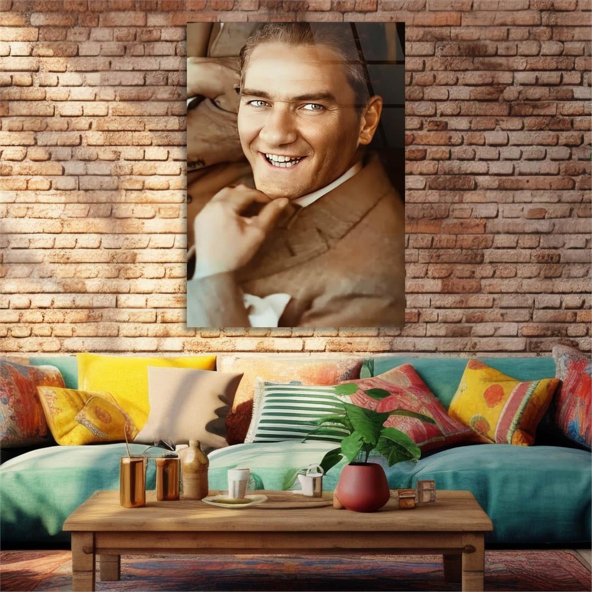Dikey VatanTemalı Cam Tablo 276