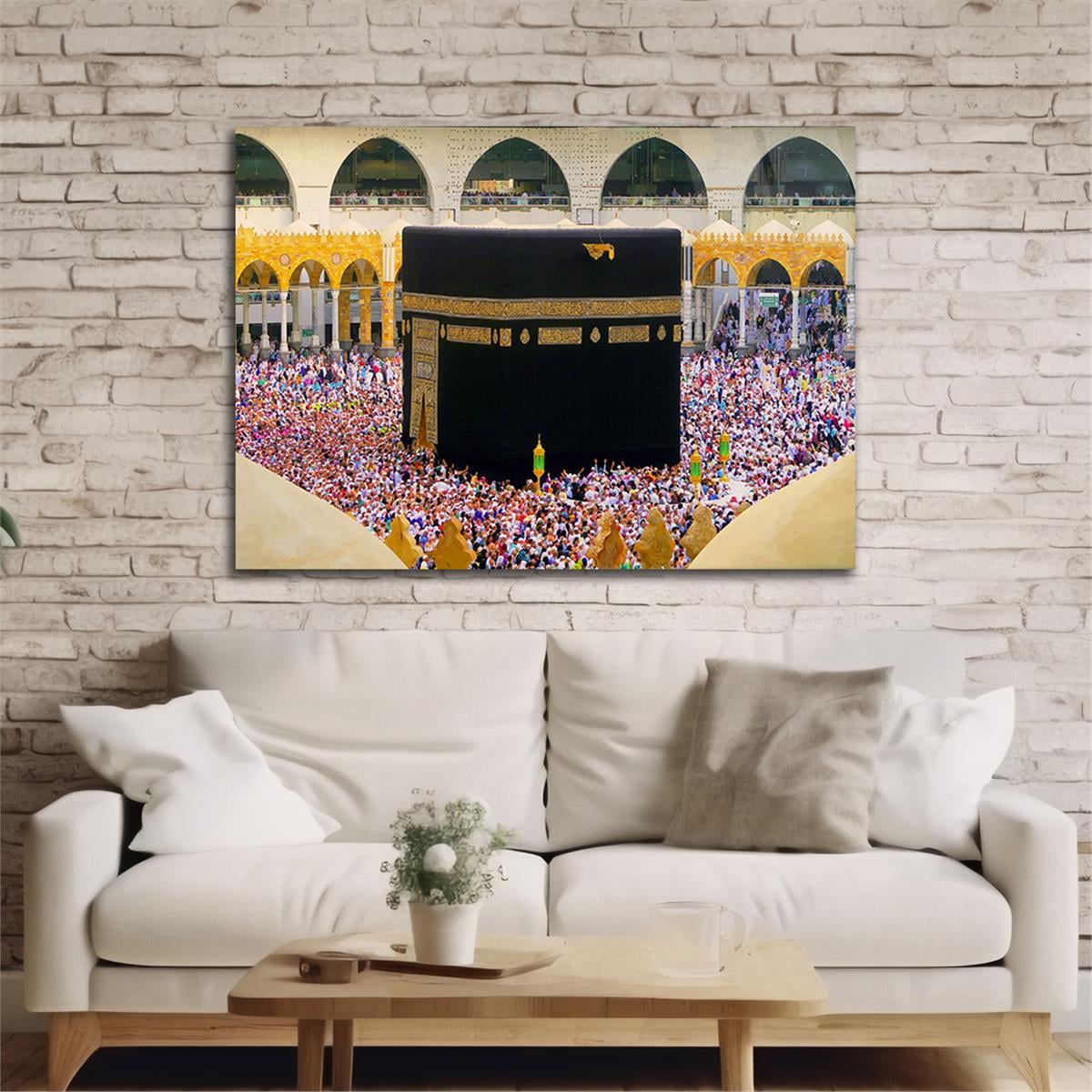 Yatay Dini Temalı Cam Tablo 186