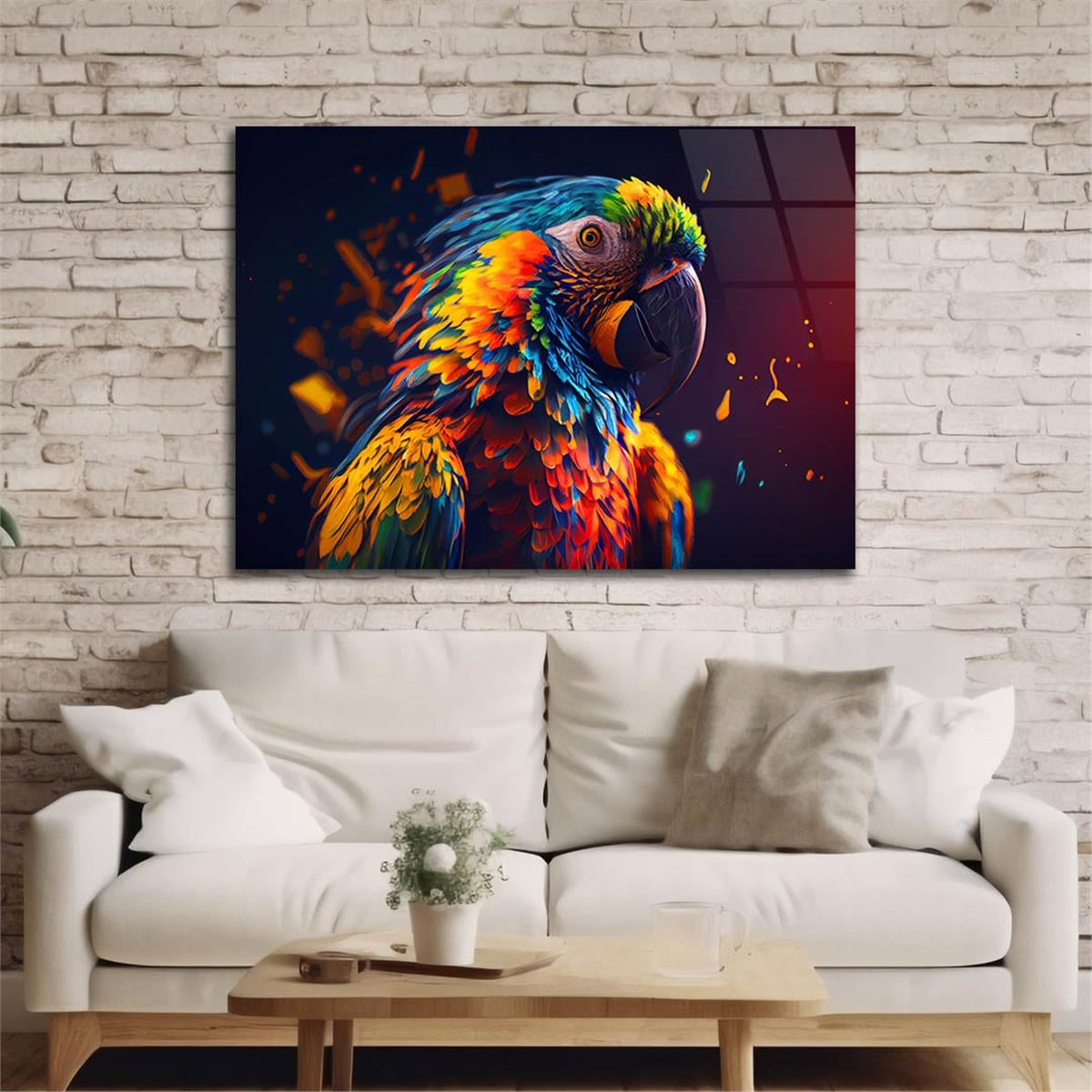 Horizontal Art-Themed Tempered Glass Wall Art 544