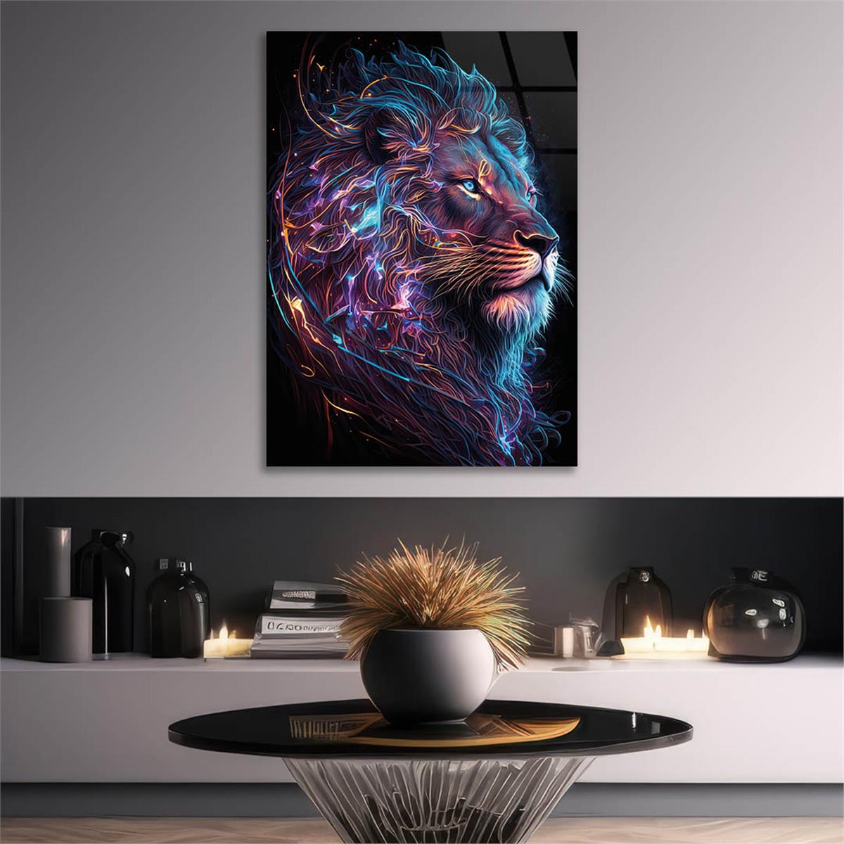 Vertical Tempered Glasss Wall Arts Natured-Themed189