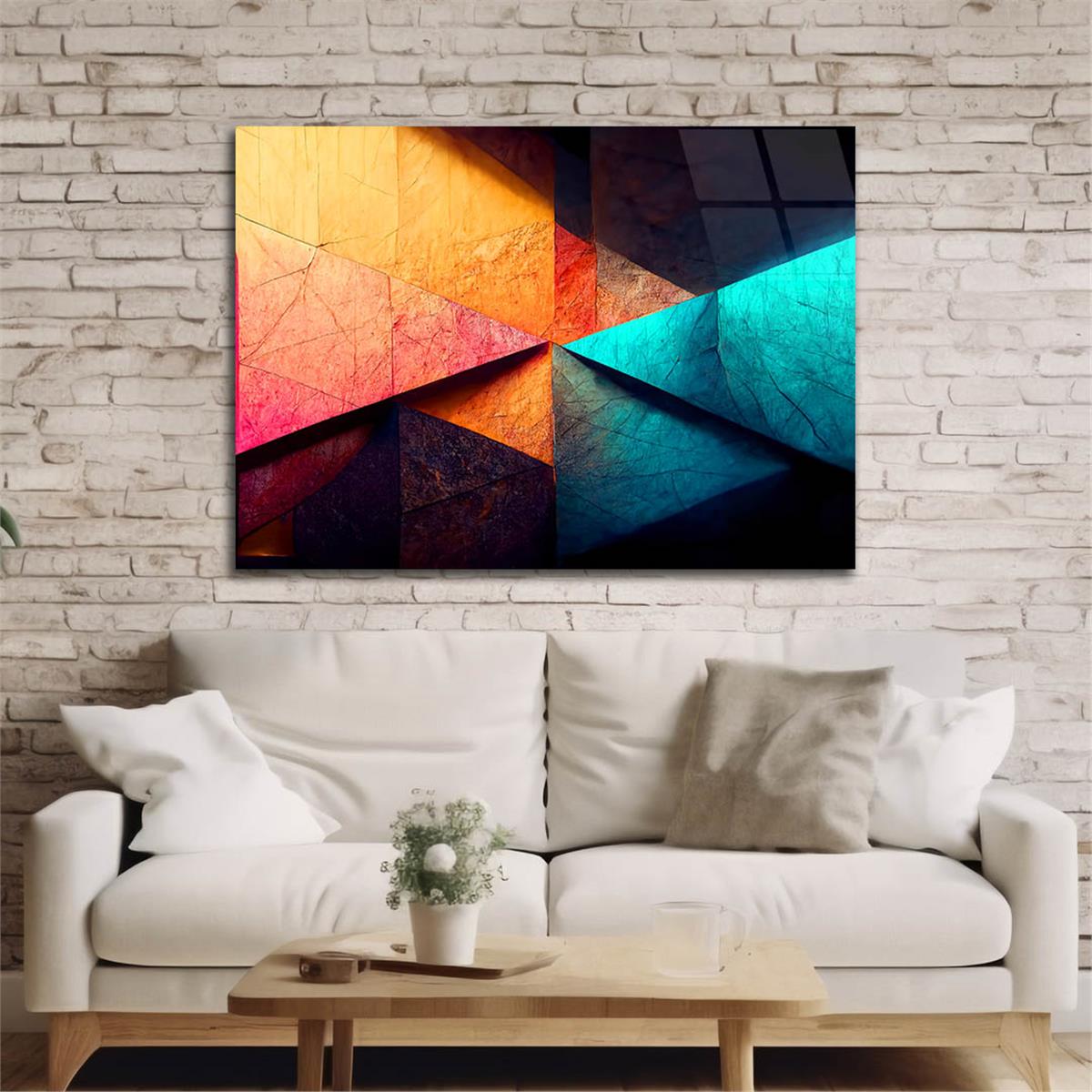 Horizontal Art-Themed Tempered Glass Wall Art 549