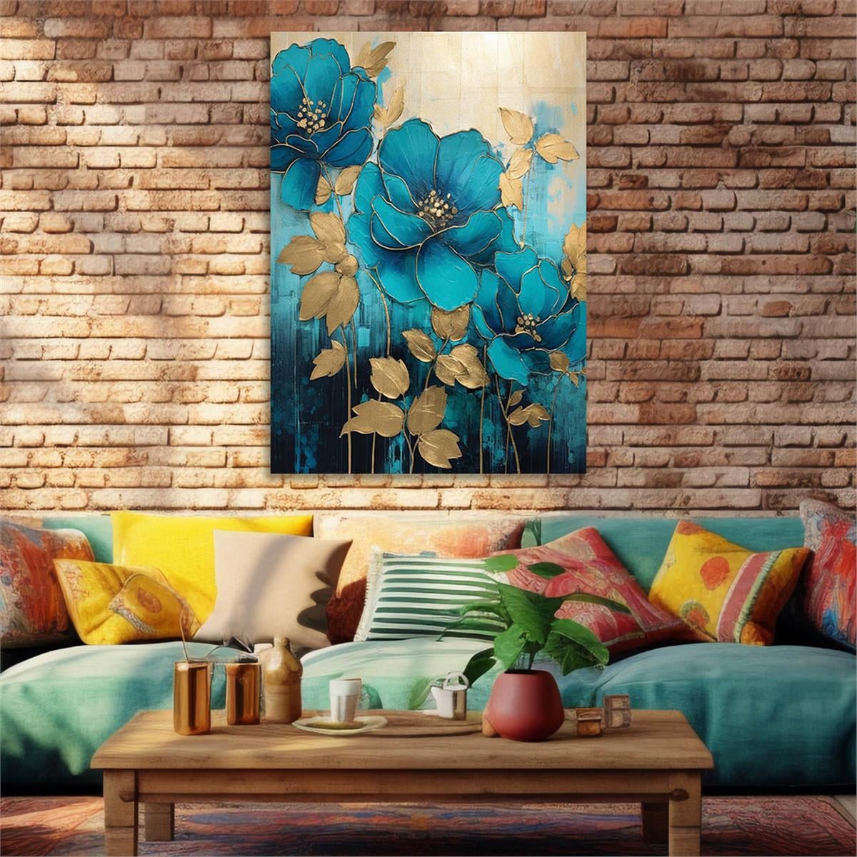 Vertical Tempered Glasss Wall Arts Art-Themed 316