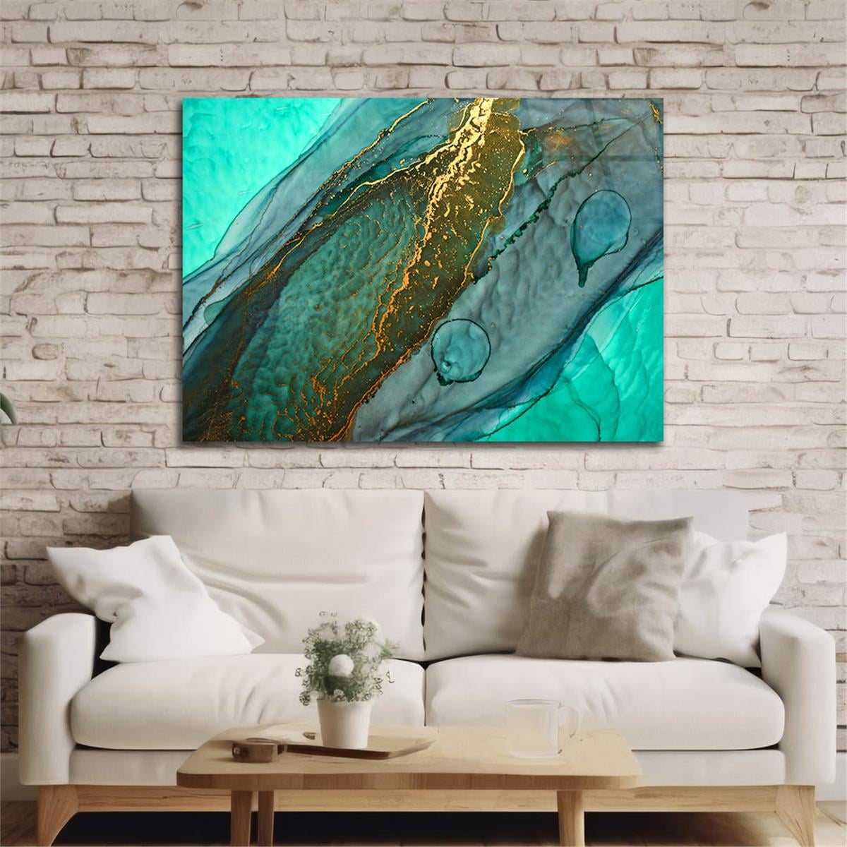 Horizontal Art-Themed Tempered Glass Wall Art 513