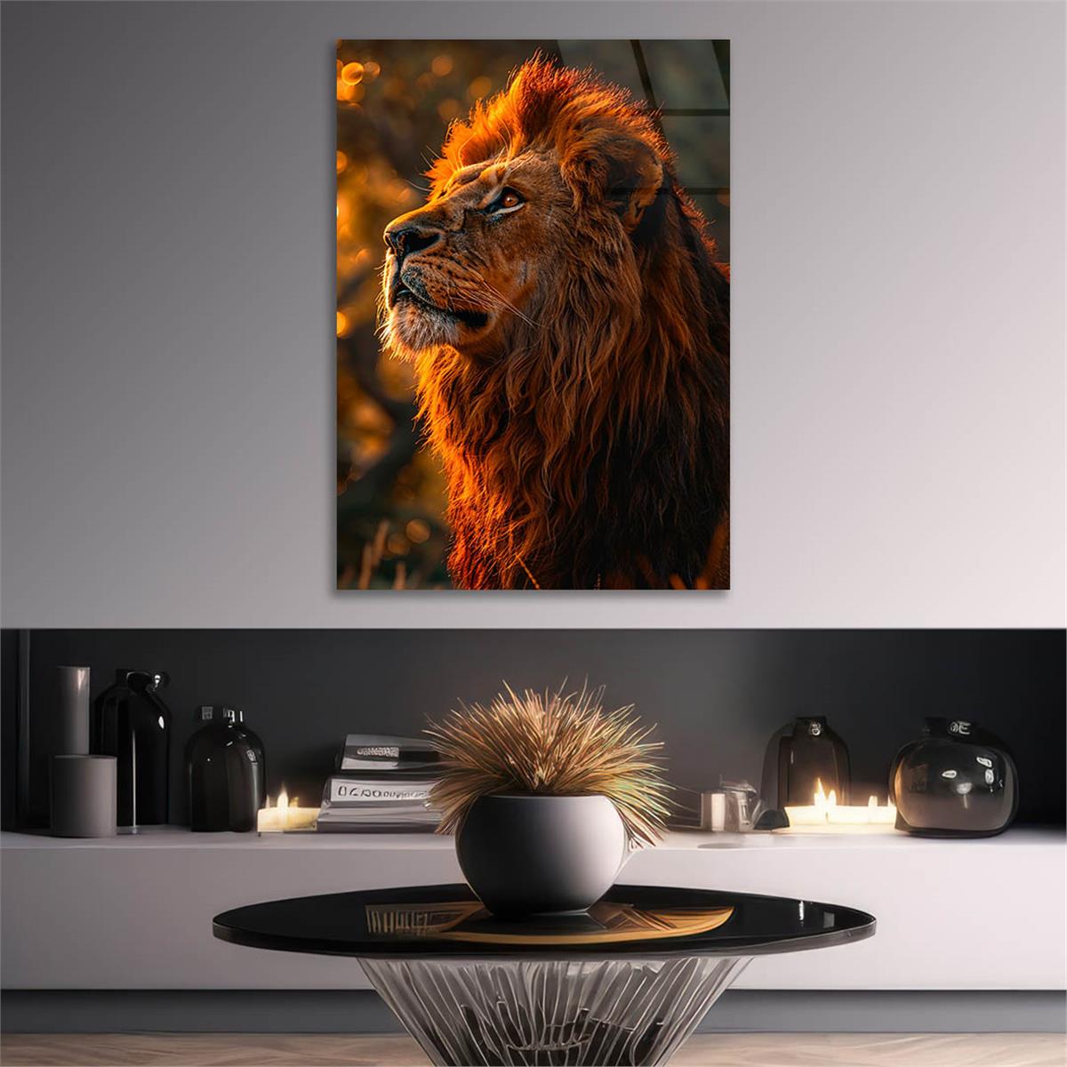 Dikey Doğa Temalı Cam Tablo 306