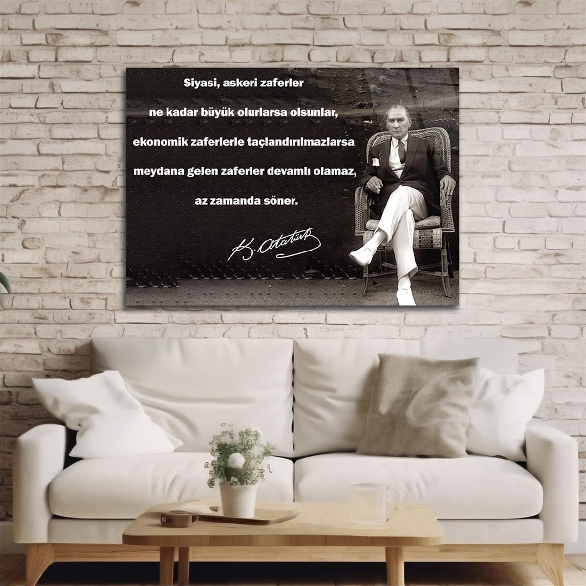 MUSTAFA KEMAL ATATÜRK Tempered Glass Wall Art 