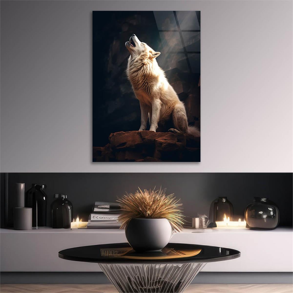 Dikey Doğa Temalı Cam Tablo 442