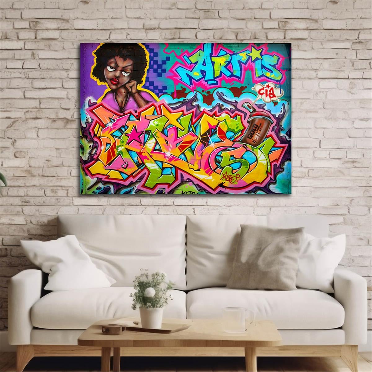 Horizontal Art-Themed Tempered Glass Wall Art 520