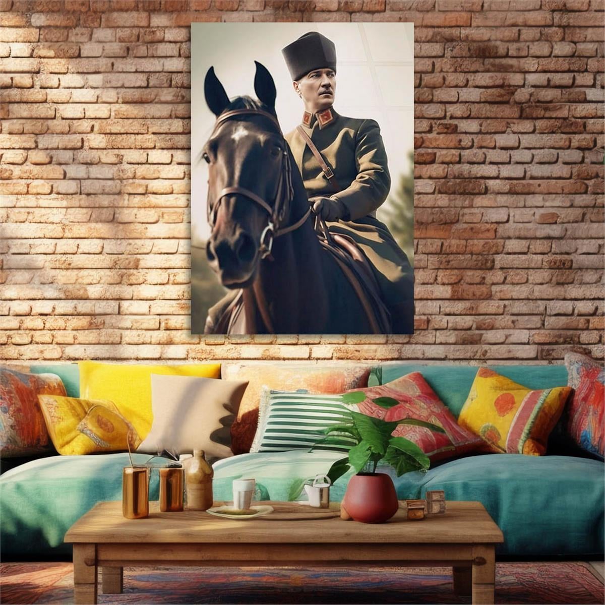 Dikey VatanTemalı Cam Tablo 198