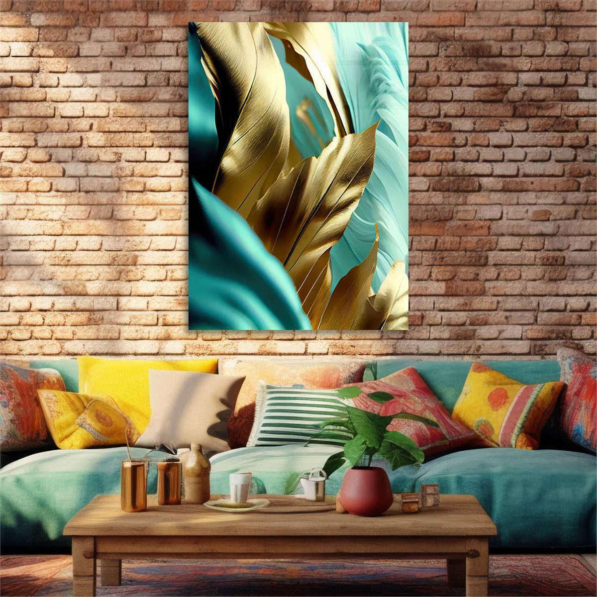 Dikey Sanat Temalı Cam Tablo 382