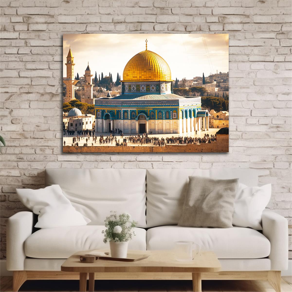 Yatay Dini Temalı Cam Tablo 210