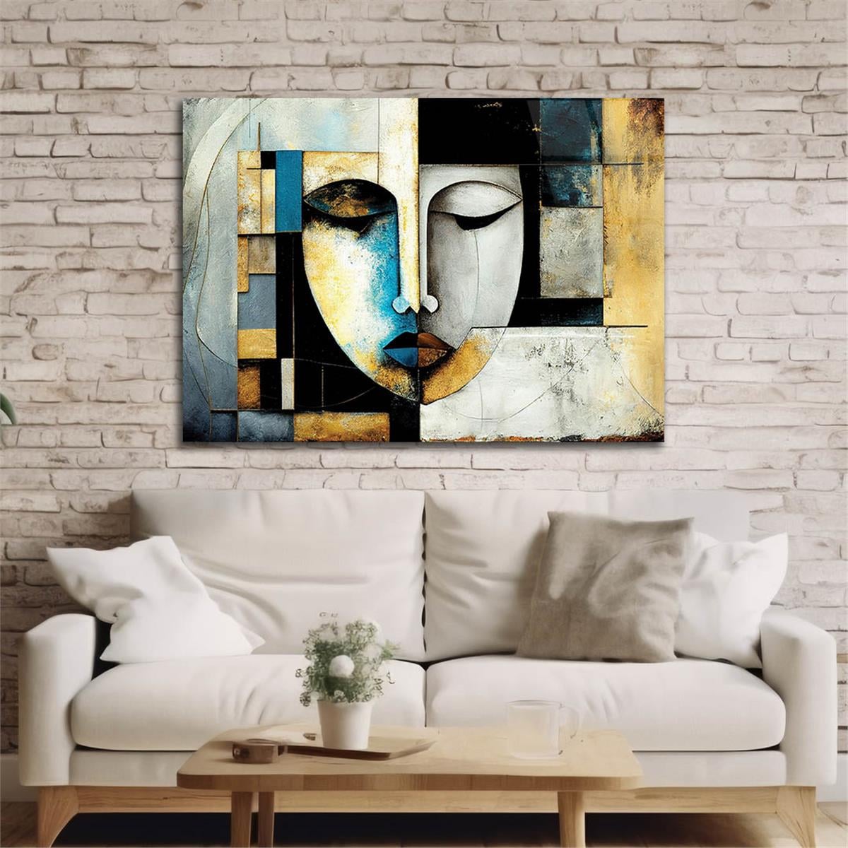 Horizontal Art-Themed Tempered Glass Wall Art 290