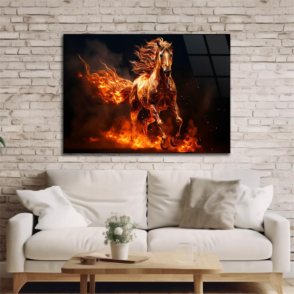 Yatay Doğa Temalı Cam Tablo 543