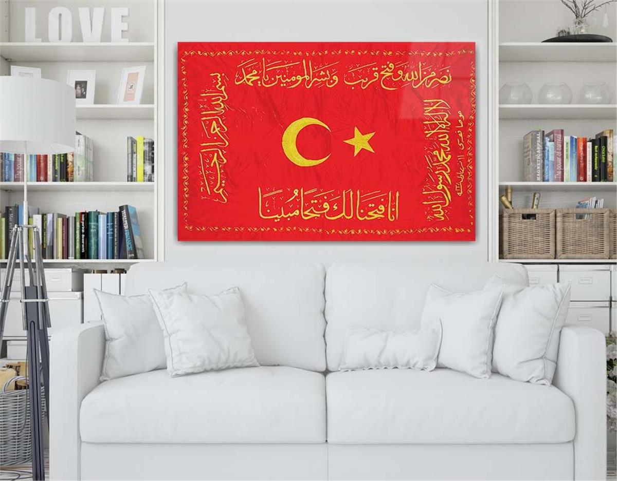 Yatay Vatan Temalı Cam Tablo71