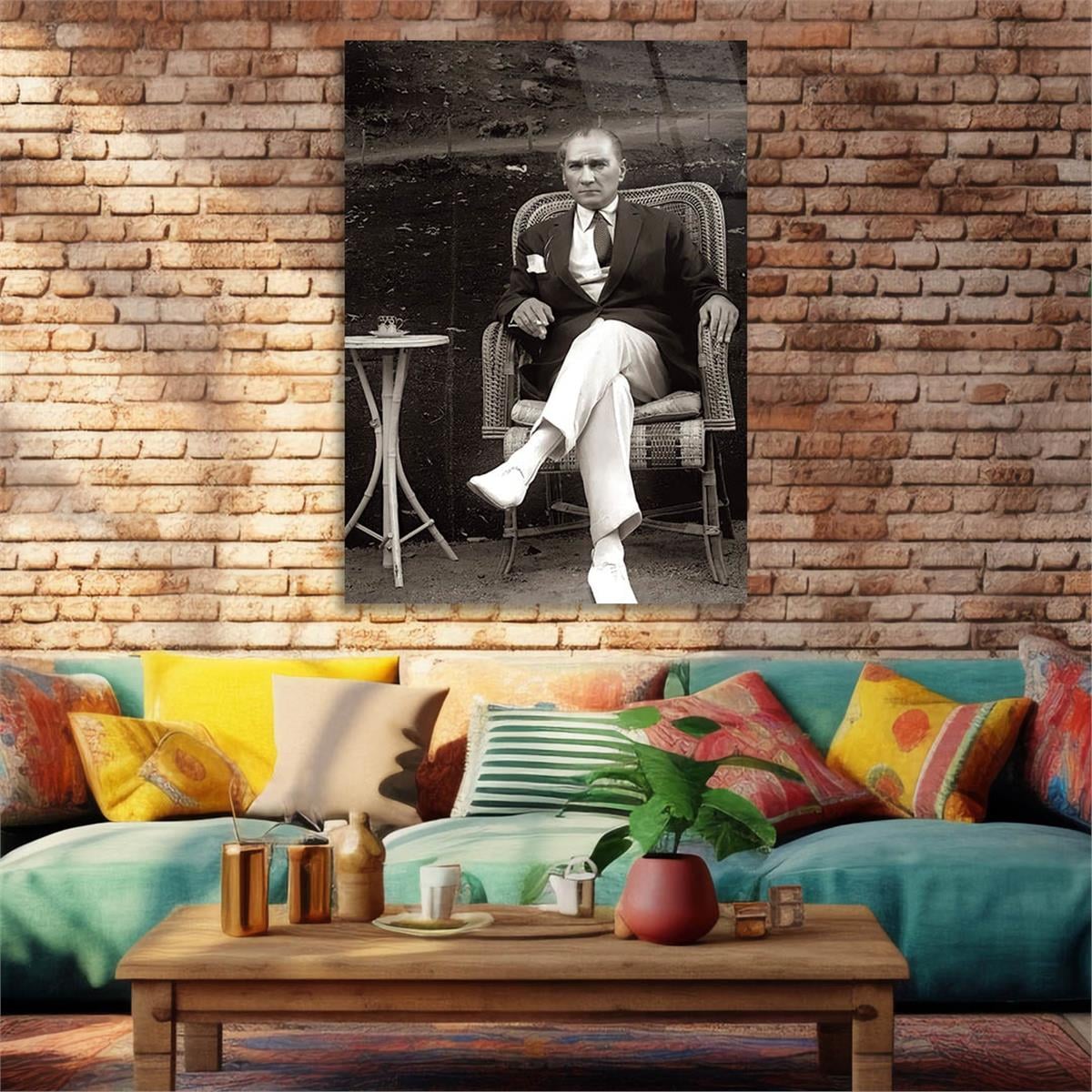 MUSTAFA KEMAL ATATÜRK Tempered Glasss Wall Art 