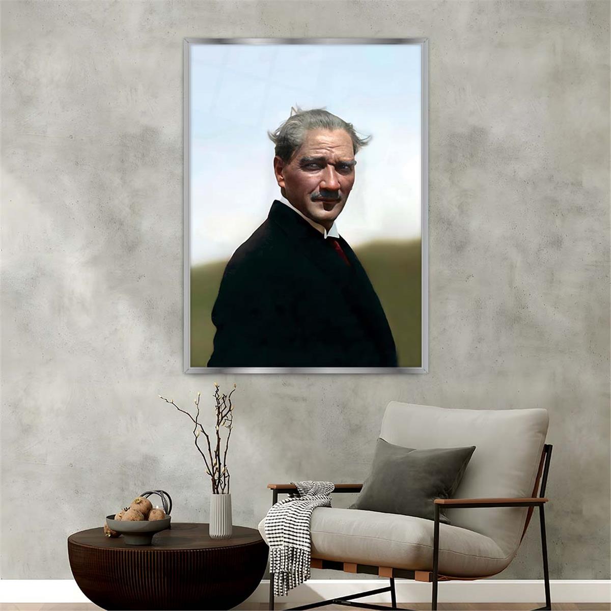 Aluminum-Framed National-Themed Tempered Glass Wall Art 061