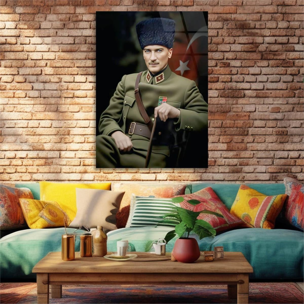 Dikey VatanTemalı Cam Tablo 234